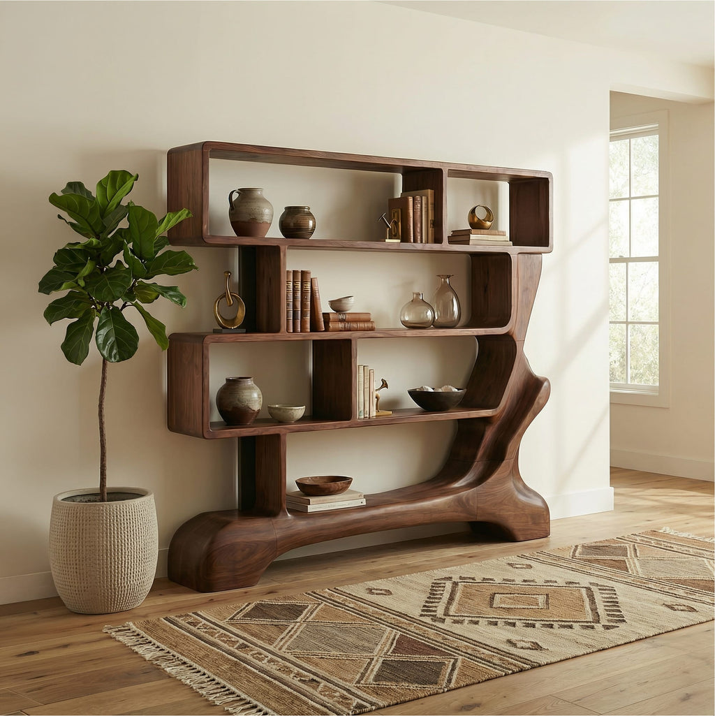 Curved Decorative Bookshelf