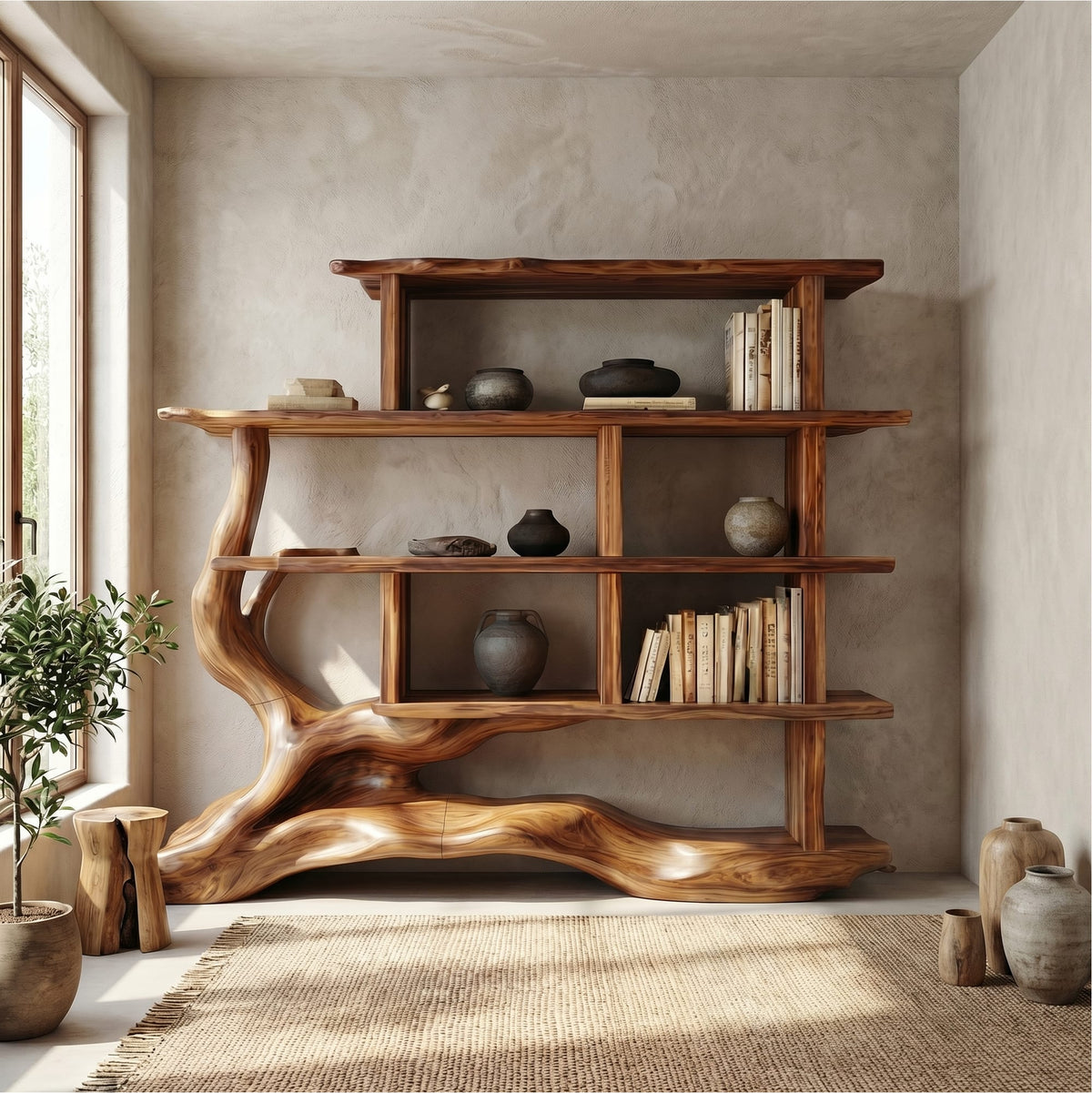 Designer Sculptural Bookshelf