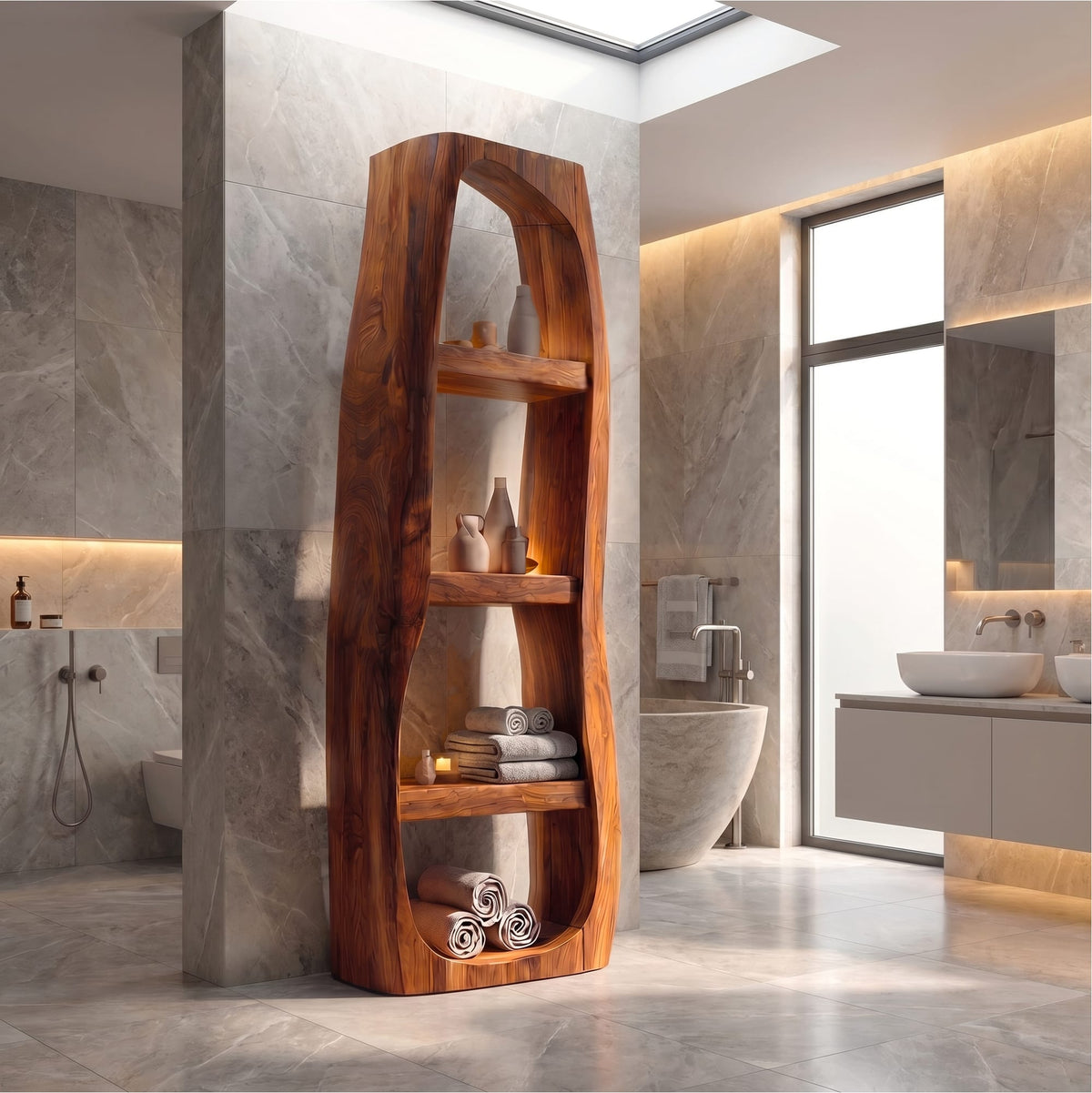 Curved Arched Bath Shelf