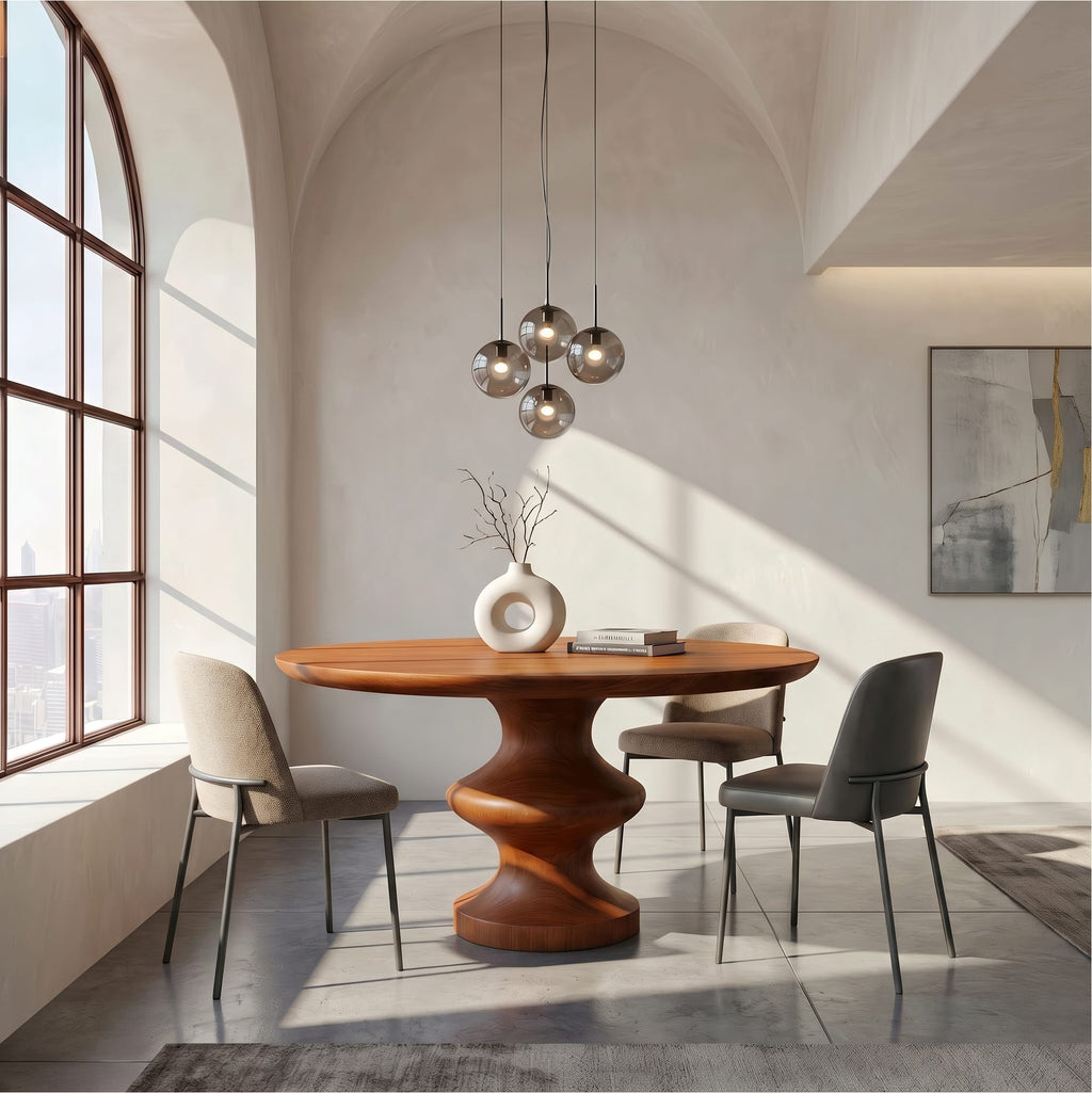 Pedestal Sculptural Dining Table
