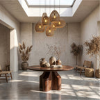 Contemporary Sculptural Pedestal Console Table