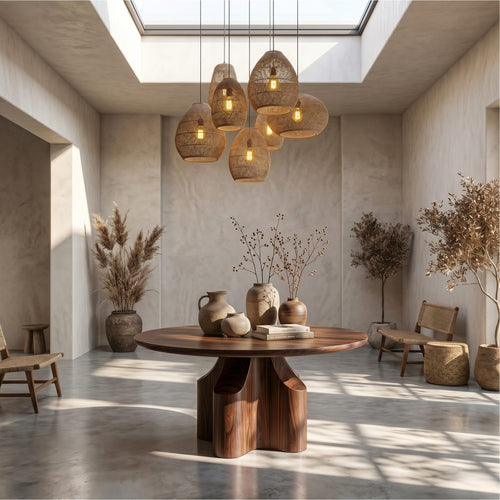 Contemporary Sculptural Pedestal Console Table