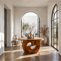 Sculptural Ring Solid Console Table