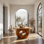 Sculptural Ring Solid Console Table