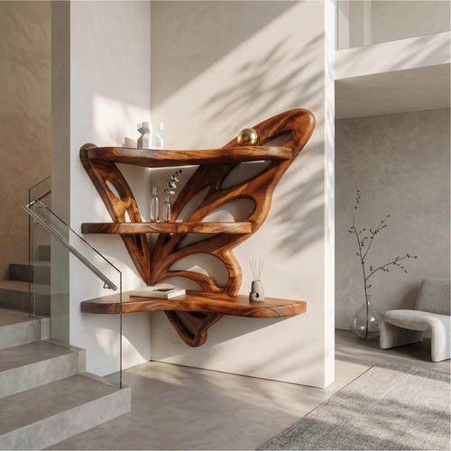 Butterfly Live Edge Floating Shelf