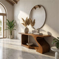 Sculptural Curved Foyer Console Table