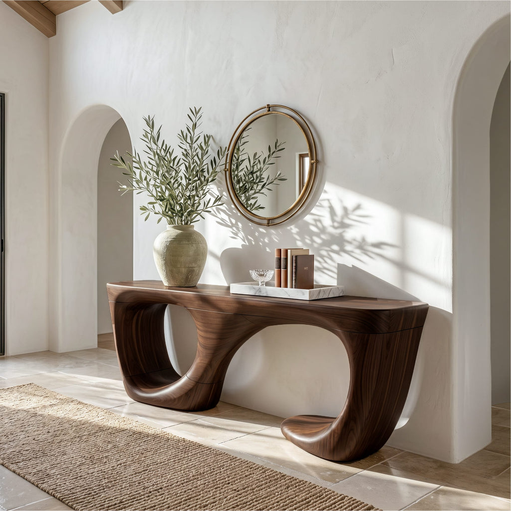 Curved Structure Console Table