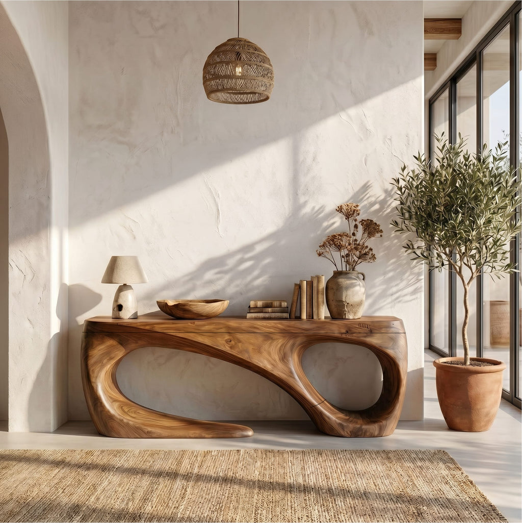 Flowing Live Edge Console Table