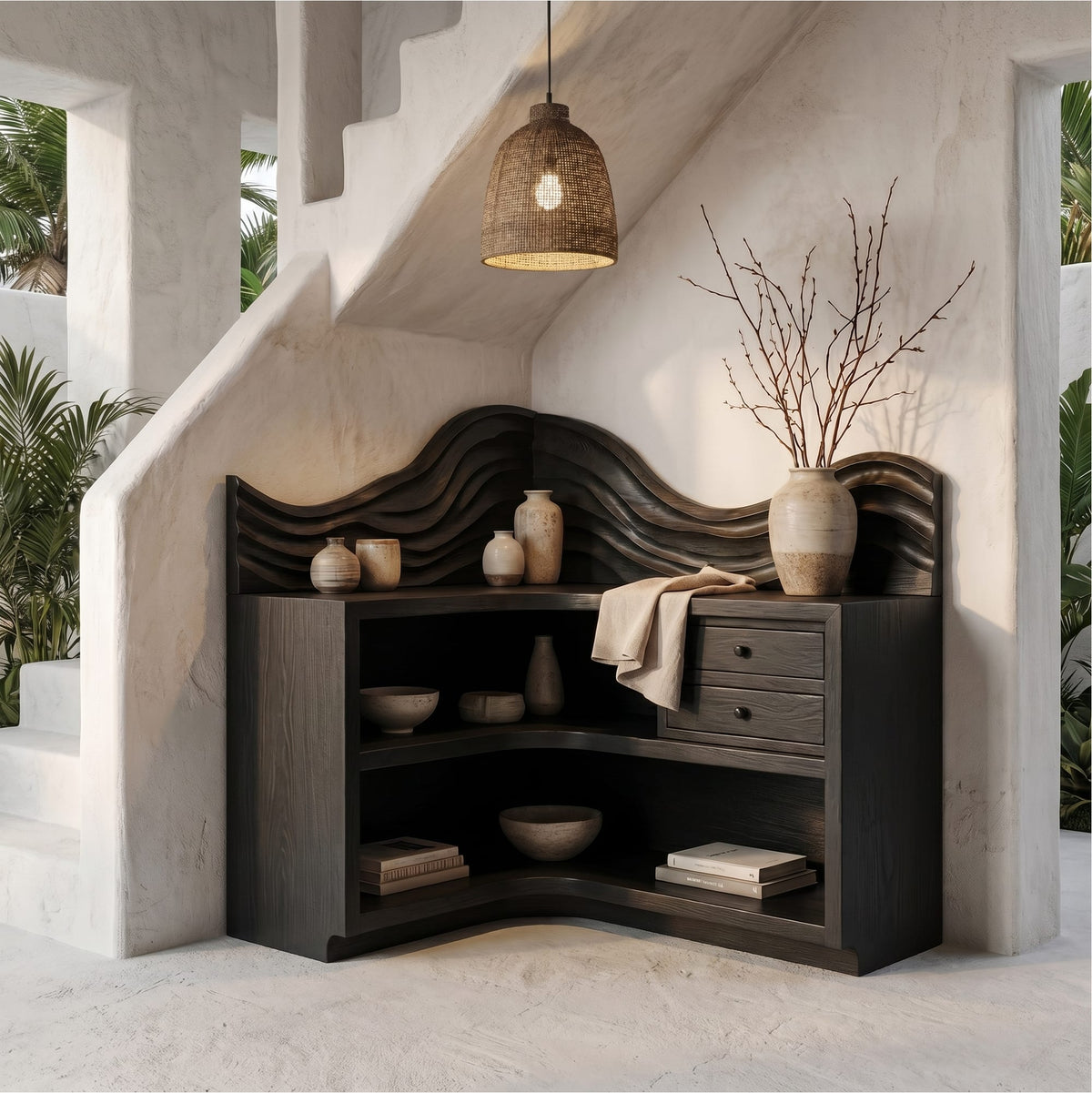 Arched Solid Bookshelf