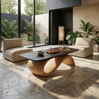 Handcrafted Coffee Table with Design, solid wood, built to order