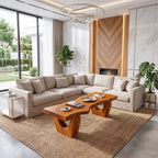 Modern Coffee Table with Open Hollow Legs and Clean Profile, solid wood, built to order