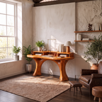 Minimalist Working Desk with Clean Frame and Grain Surface, solid wood, built to order