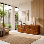 Minimalist Small Dresser with Clean Low Profile Frame, solid wood, built to order