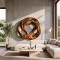Mid Century Swirl Wall Art, solid wood, built to order