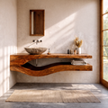 Modern Floating Bathroom Vanity, solid wood, built to order