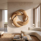 Abstract Circular Loop Wall Art, solid wood, built to order