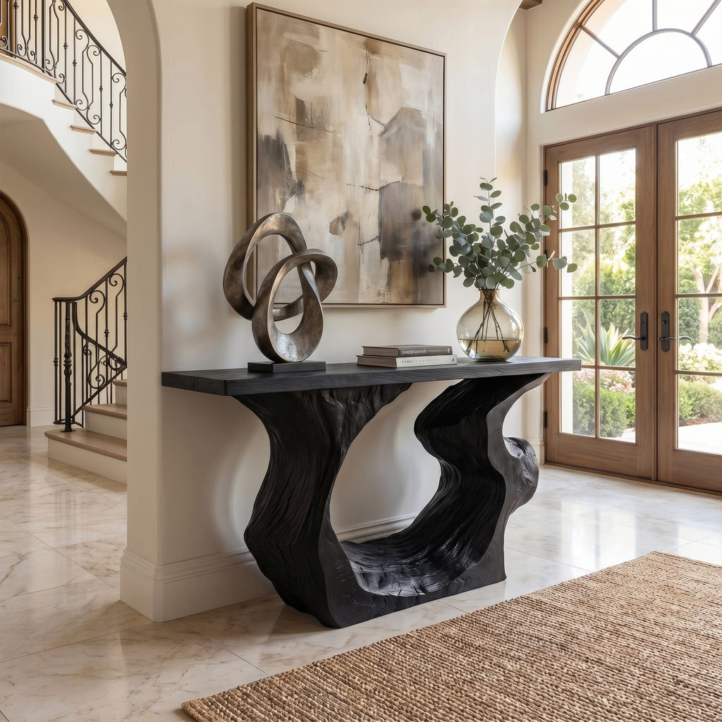 Sculptural Credenza Console Table