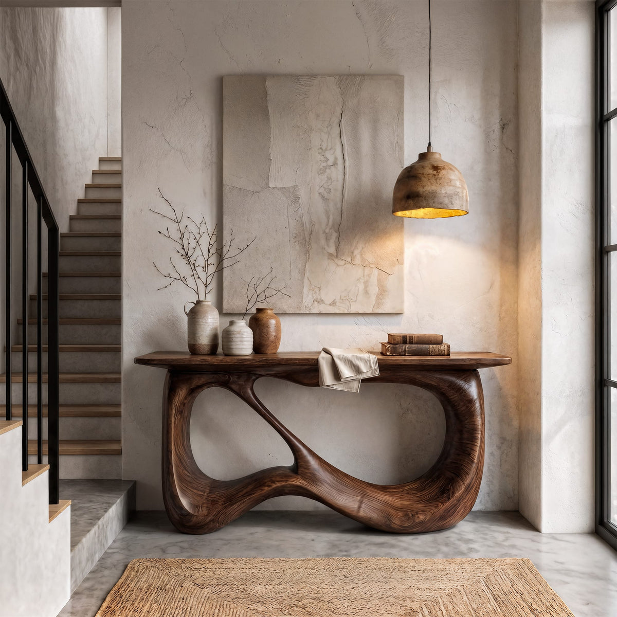 Minimal Loop Console Table