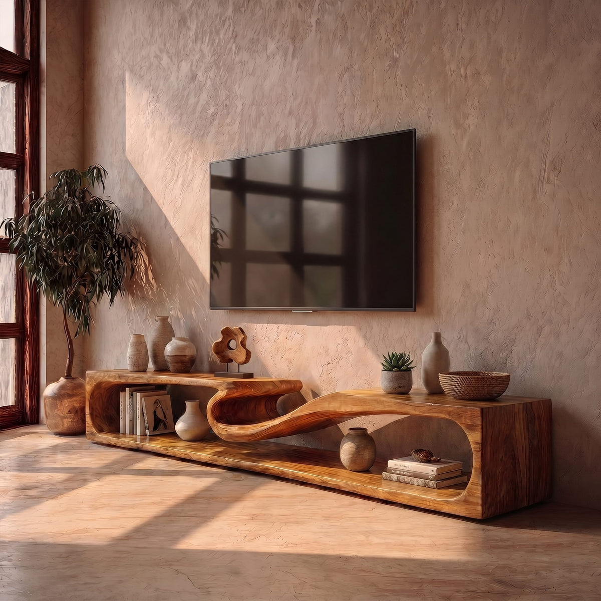 Round Minimal TV Cabinet
