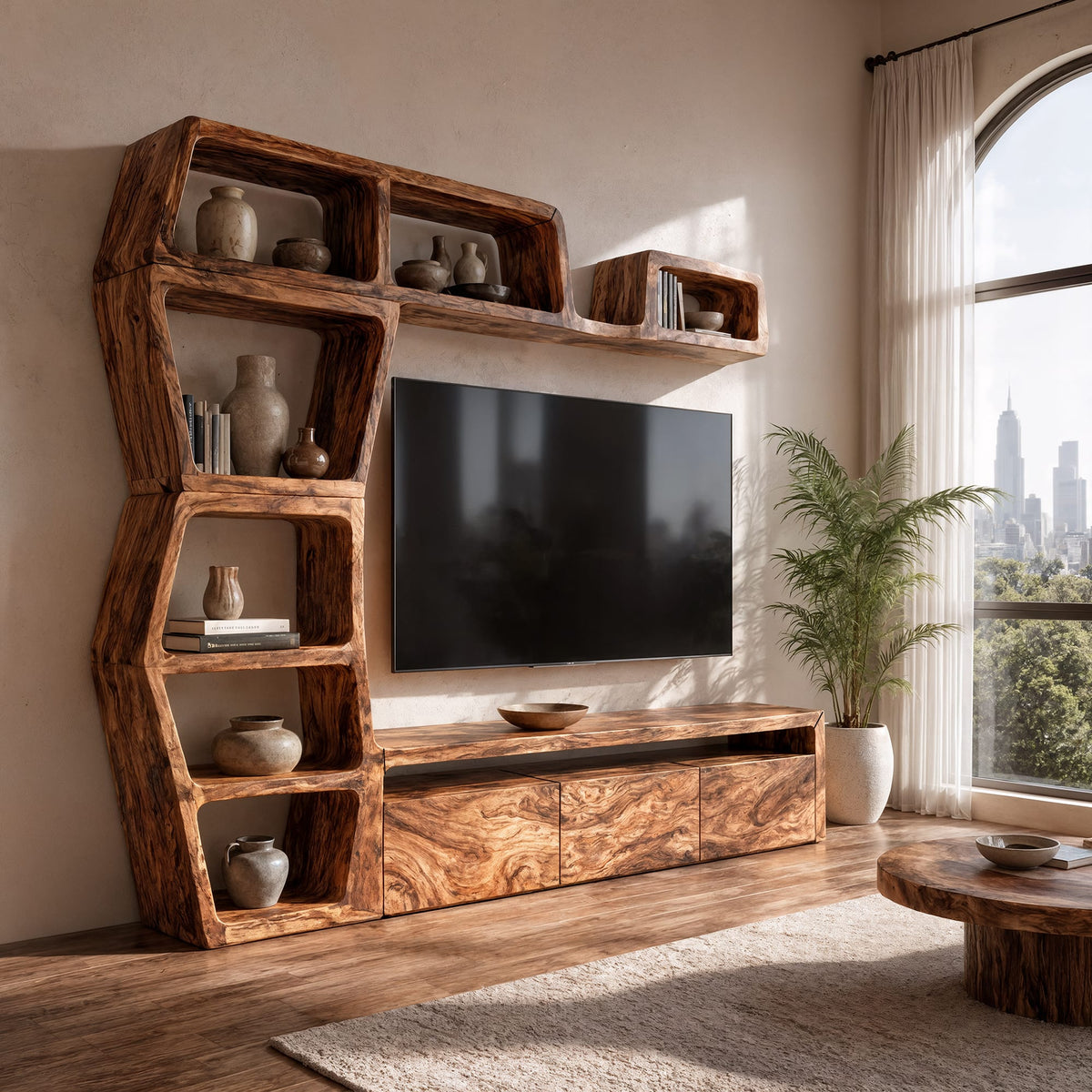 Contemporary Shelves TV Cabinet