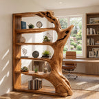 Contemporary Tree Bookshelf, solid wood, built to order