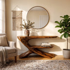 Organic Solid Foyer Console Table