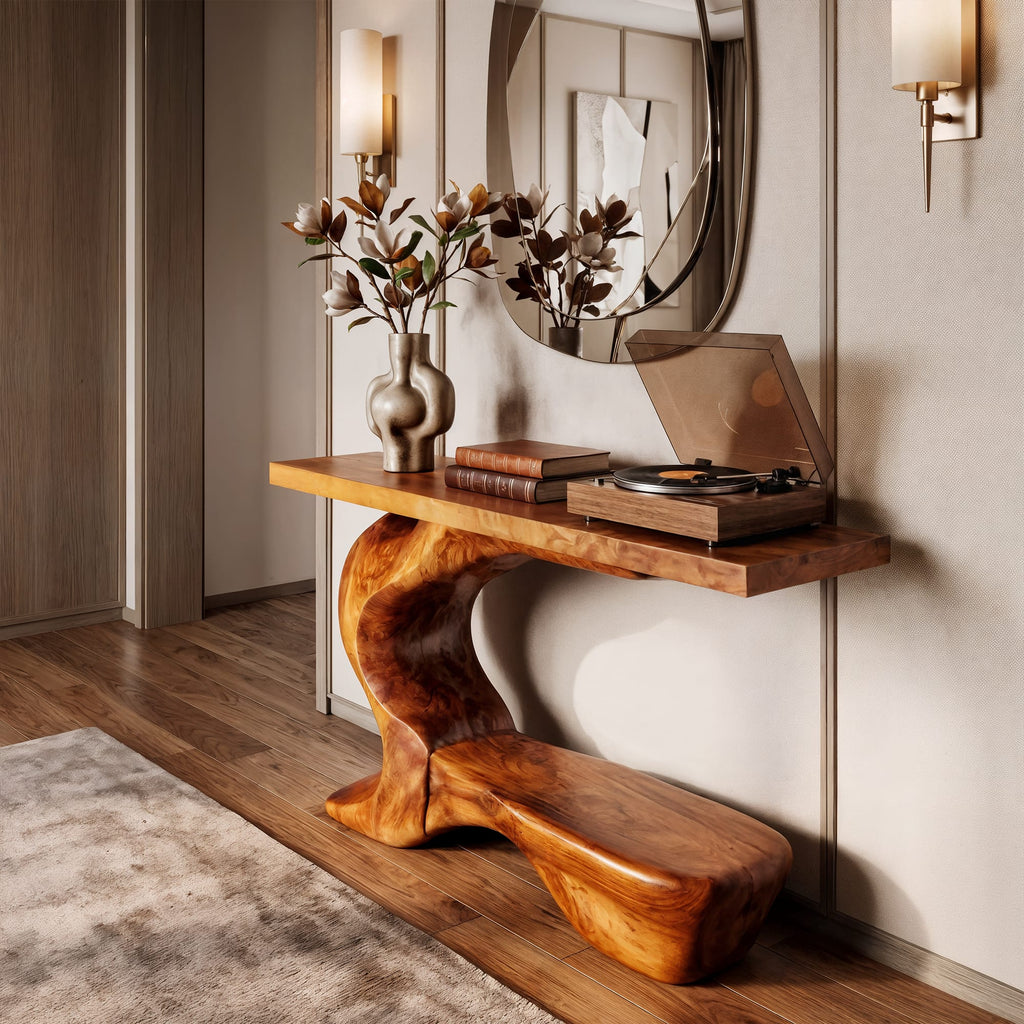 Curved Base Console Table