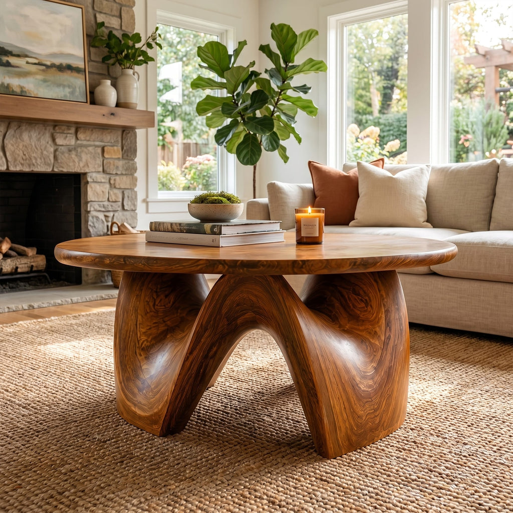 Round Live Edge Coffee Table