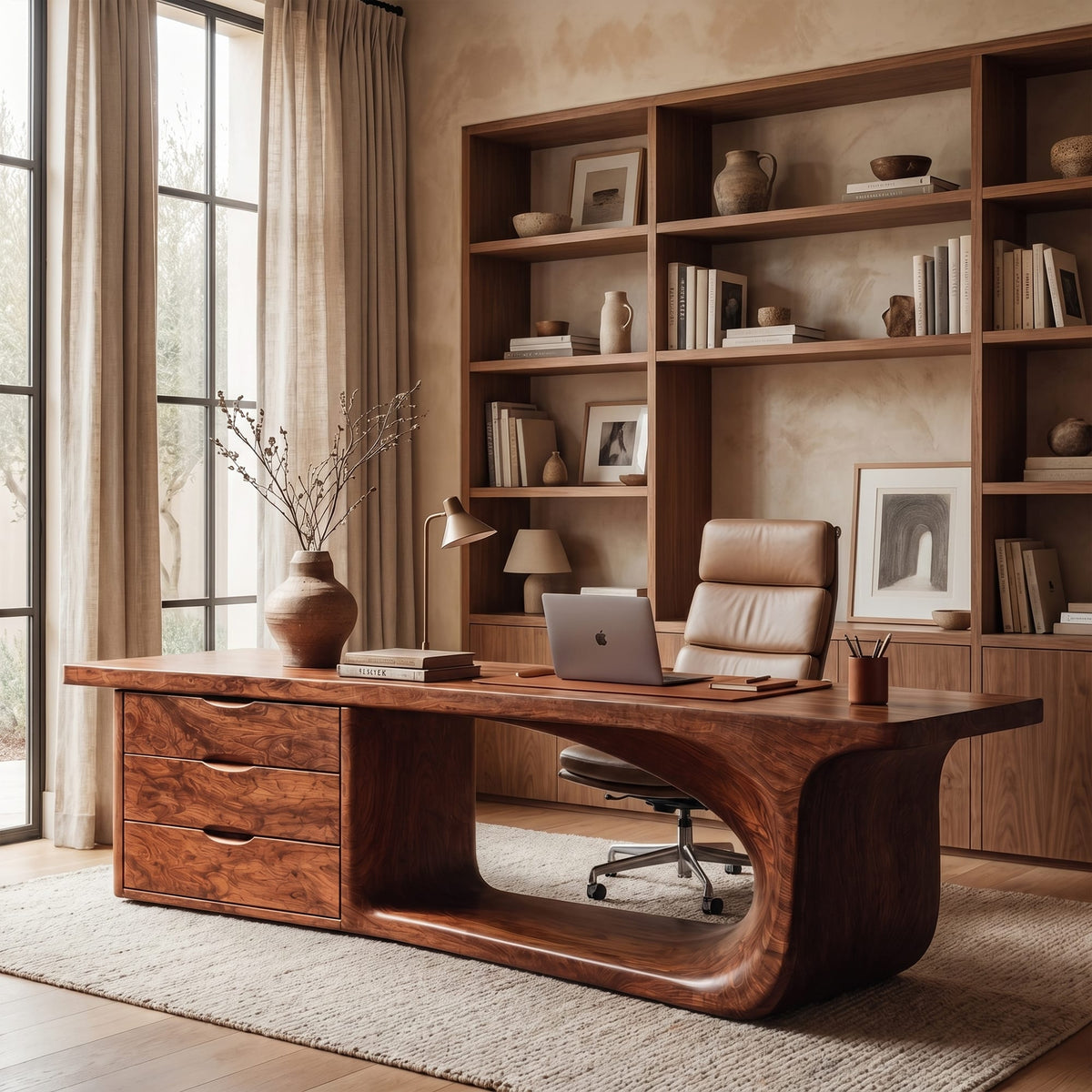 Sculptural Solid Desk