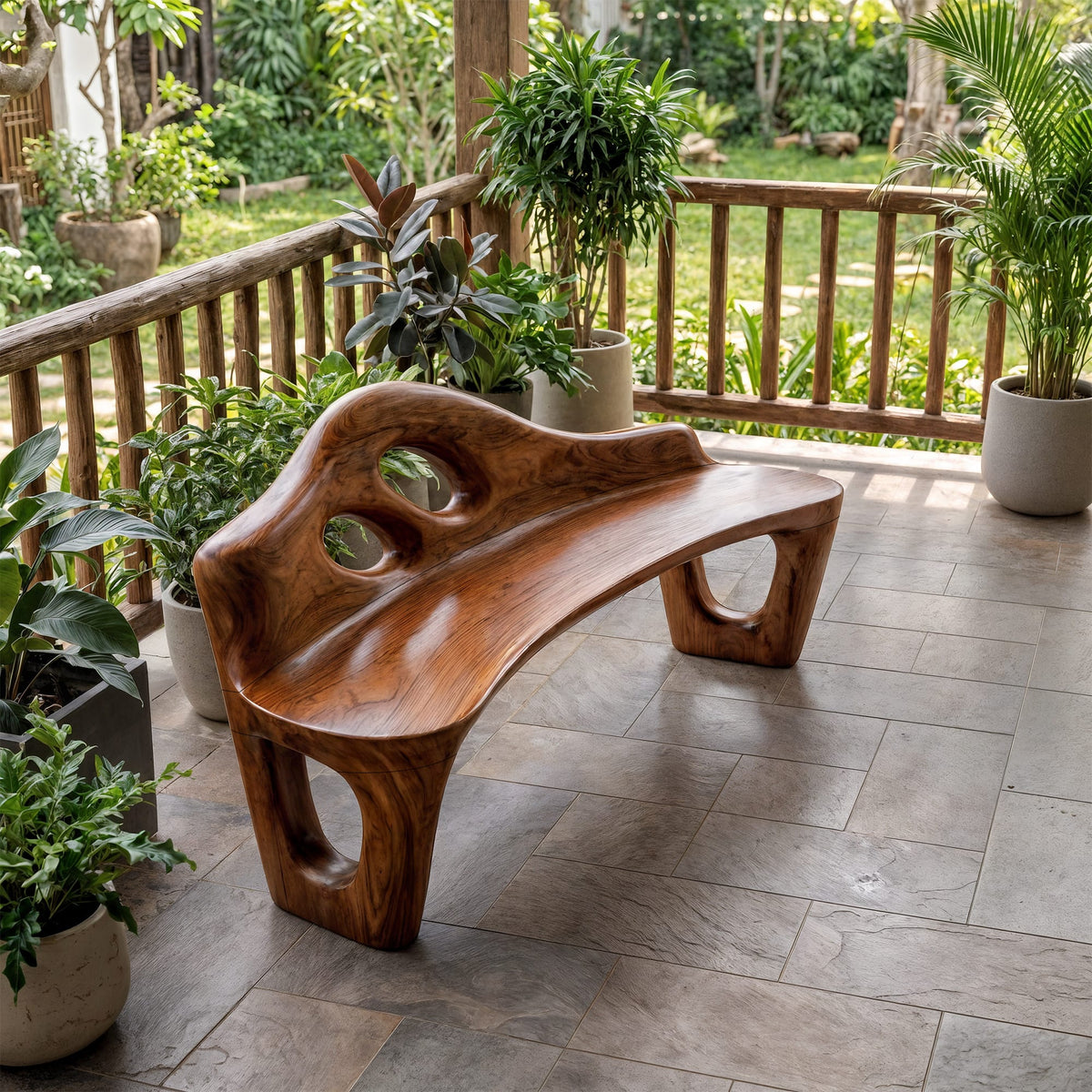 Sculptural Freeform Bench