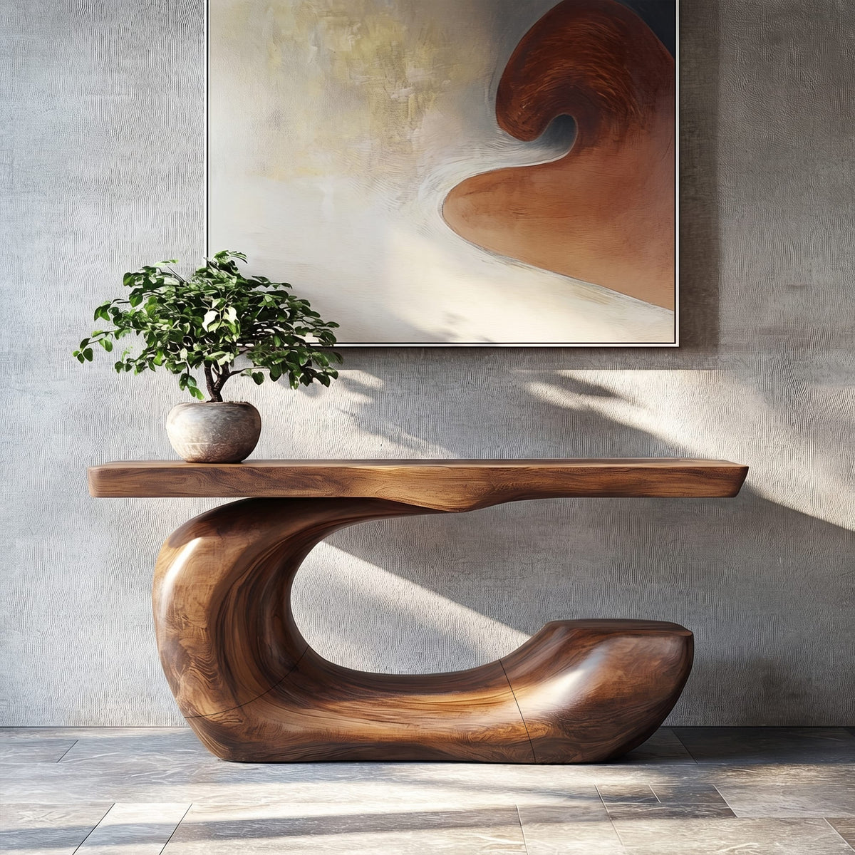 Artistic Abstract Console Table