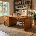 Japandi Harmony Writing Desk Bedroom and Work Room, solid wood, built to order