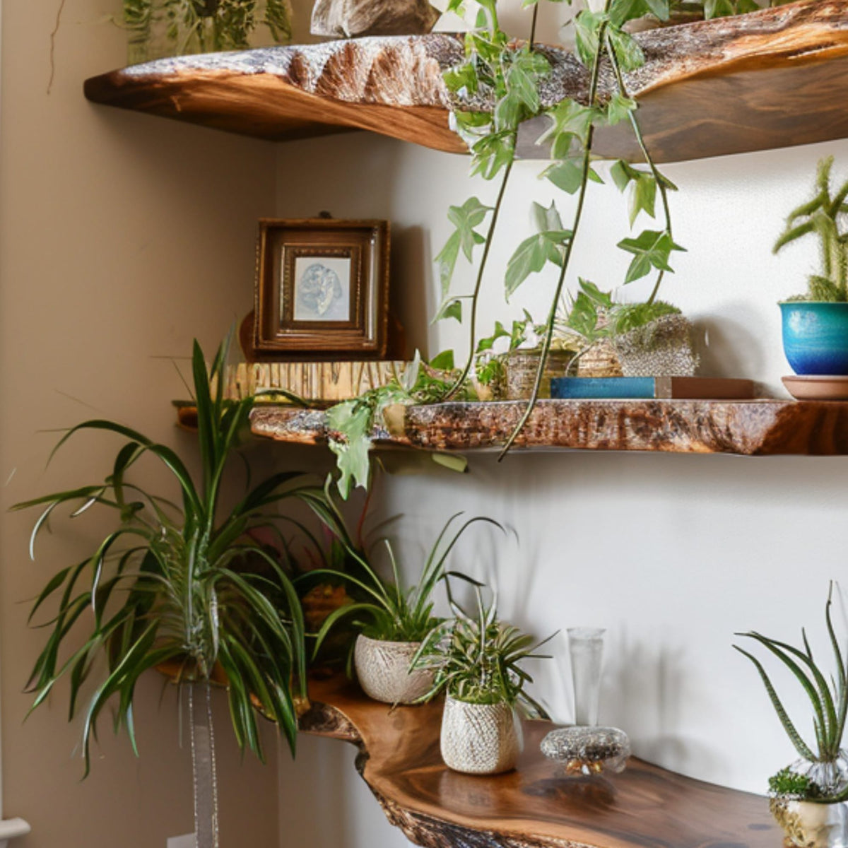 Live Edge Shelf Wall Mounted Shelf, solid wood, built to order