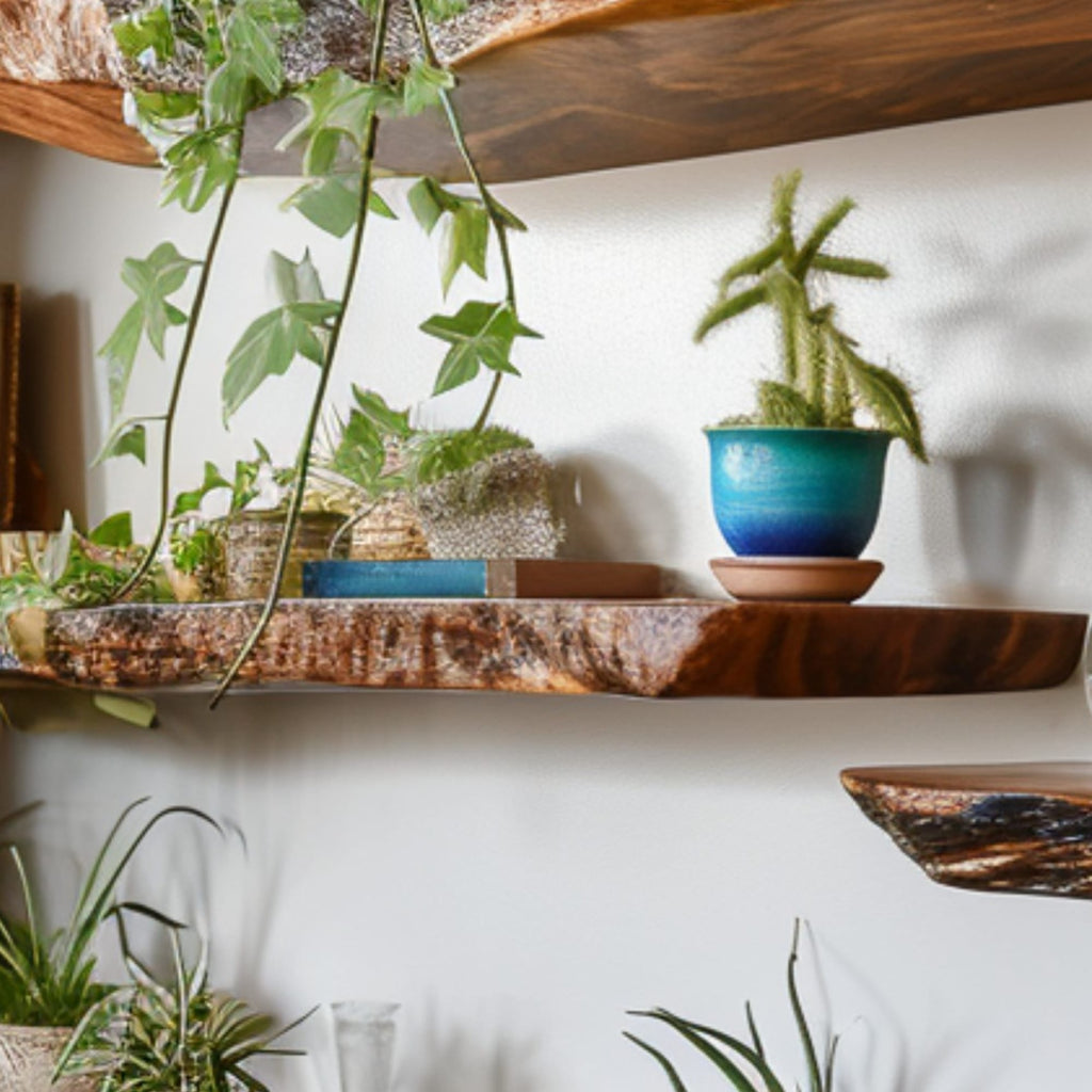 Live Edge Shelf Wall Mounted Shelf, solid wood, built to order