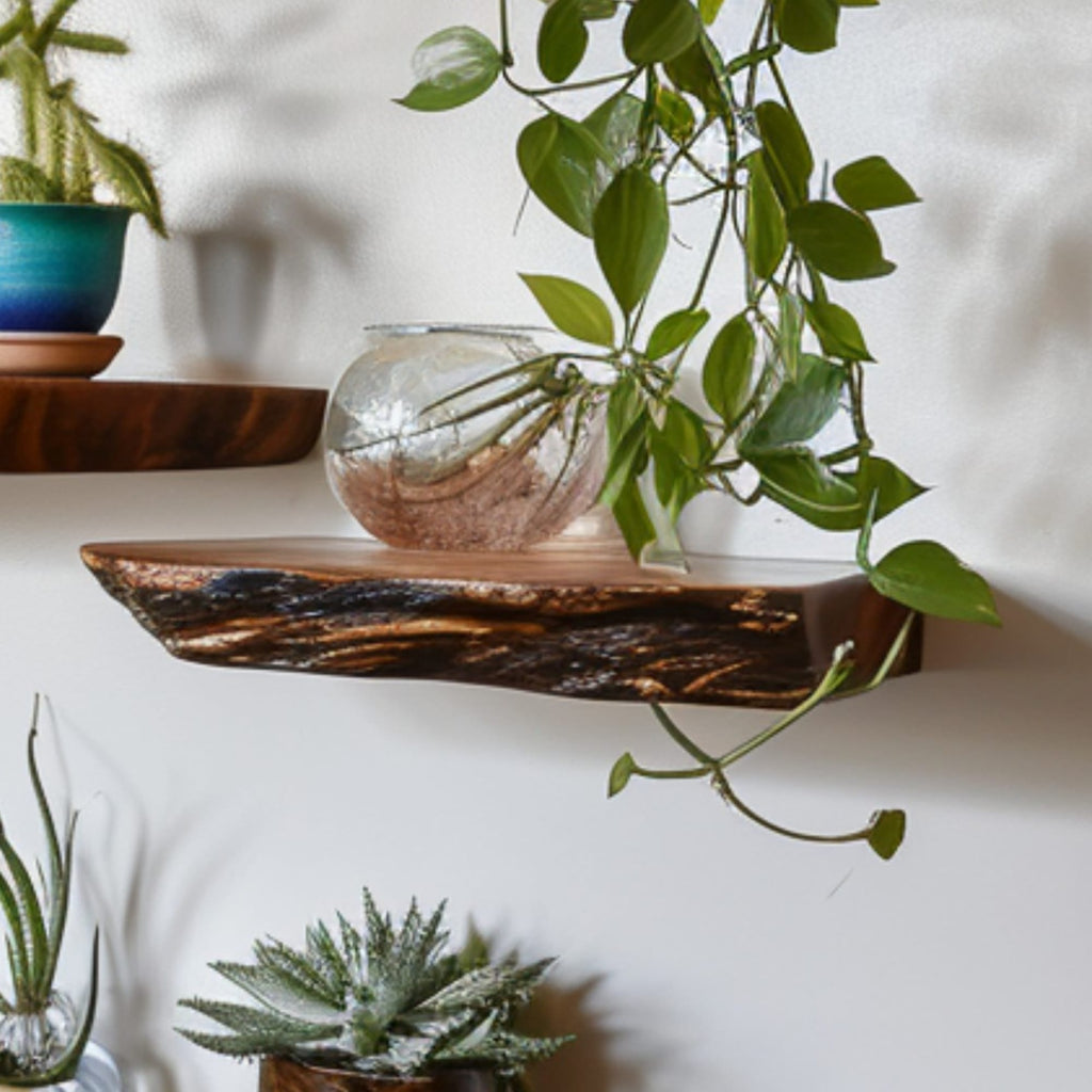 Live Edge Shelf Wall Mounted Shelf, solid wood, built to order