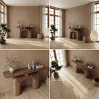 Organic Solid Sofa Console Table