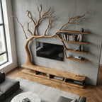 Rustic Tree TV Cabinet, solid wood, built to order