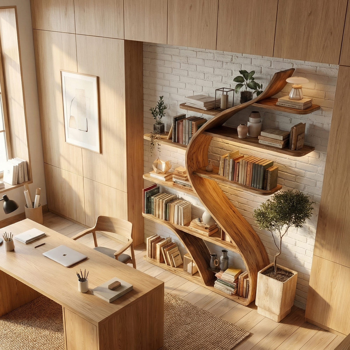 Curved Wall Bookshelf