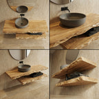 Mediterranean Live Edge Floating Vanity