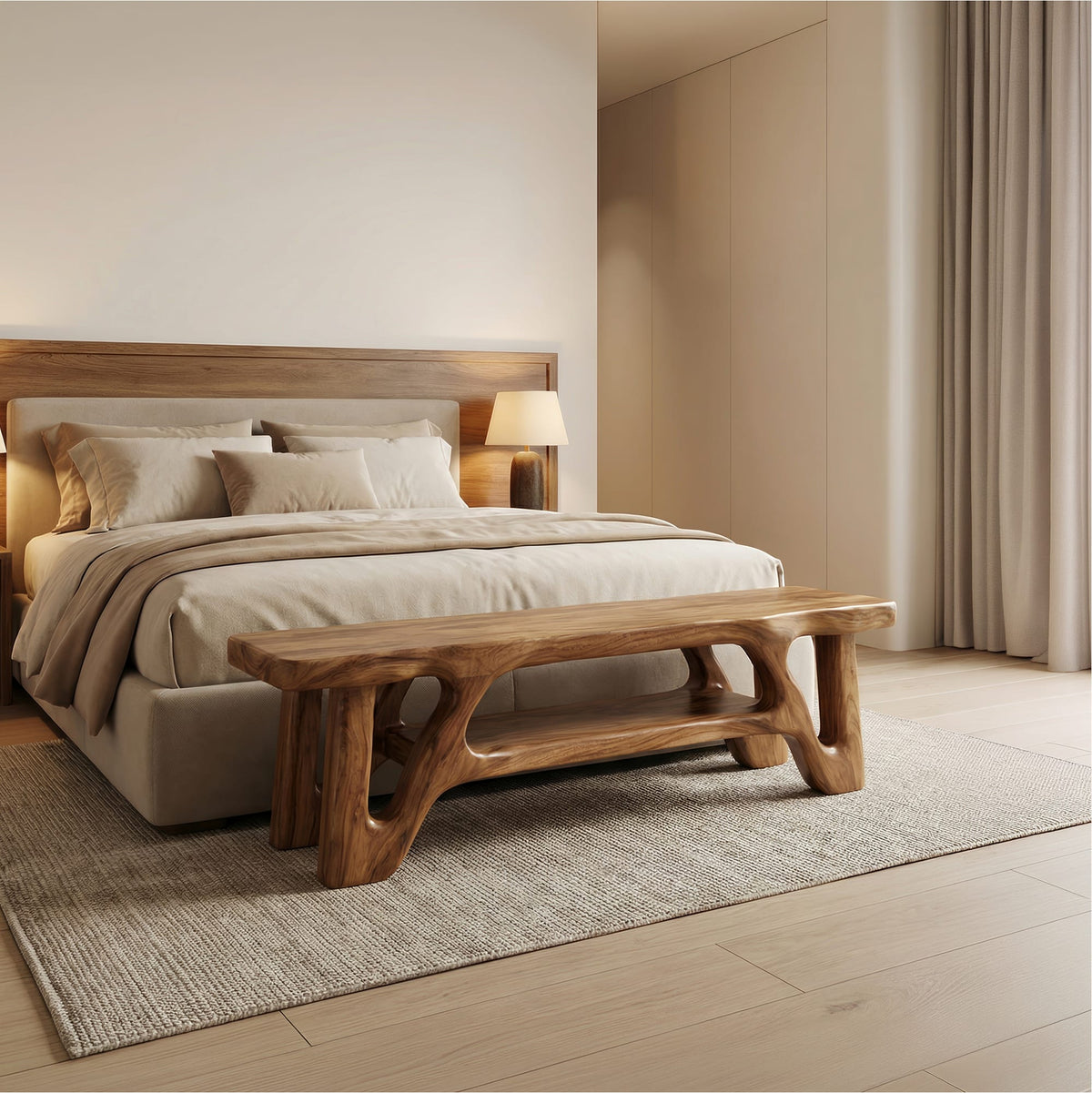 Sculptural Window Headboard