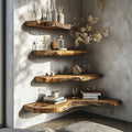 Live Edge Floating Shelves Wall Mounted, solid wood, built to order