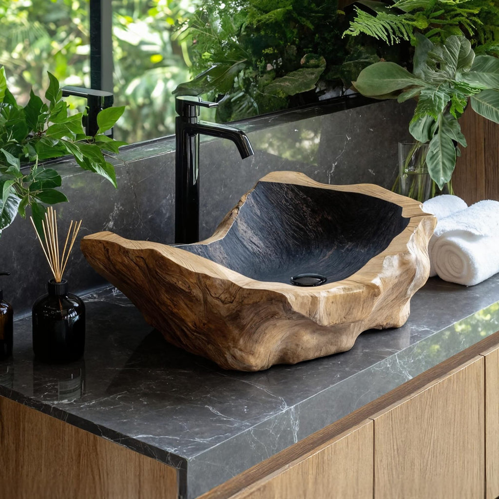 Handcrafted Wash Basin, solid wood, built to order