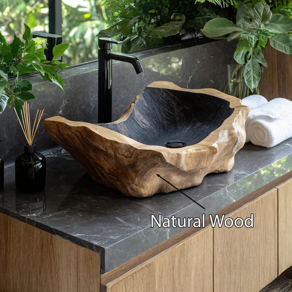 Handcrafted Wash Basin, solid wood, built to order