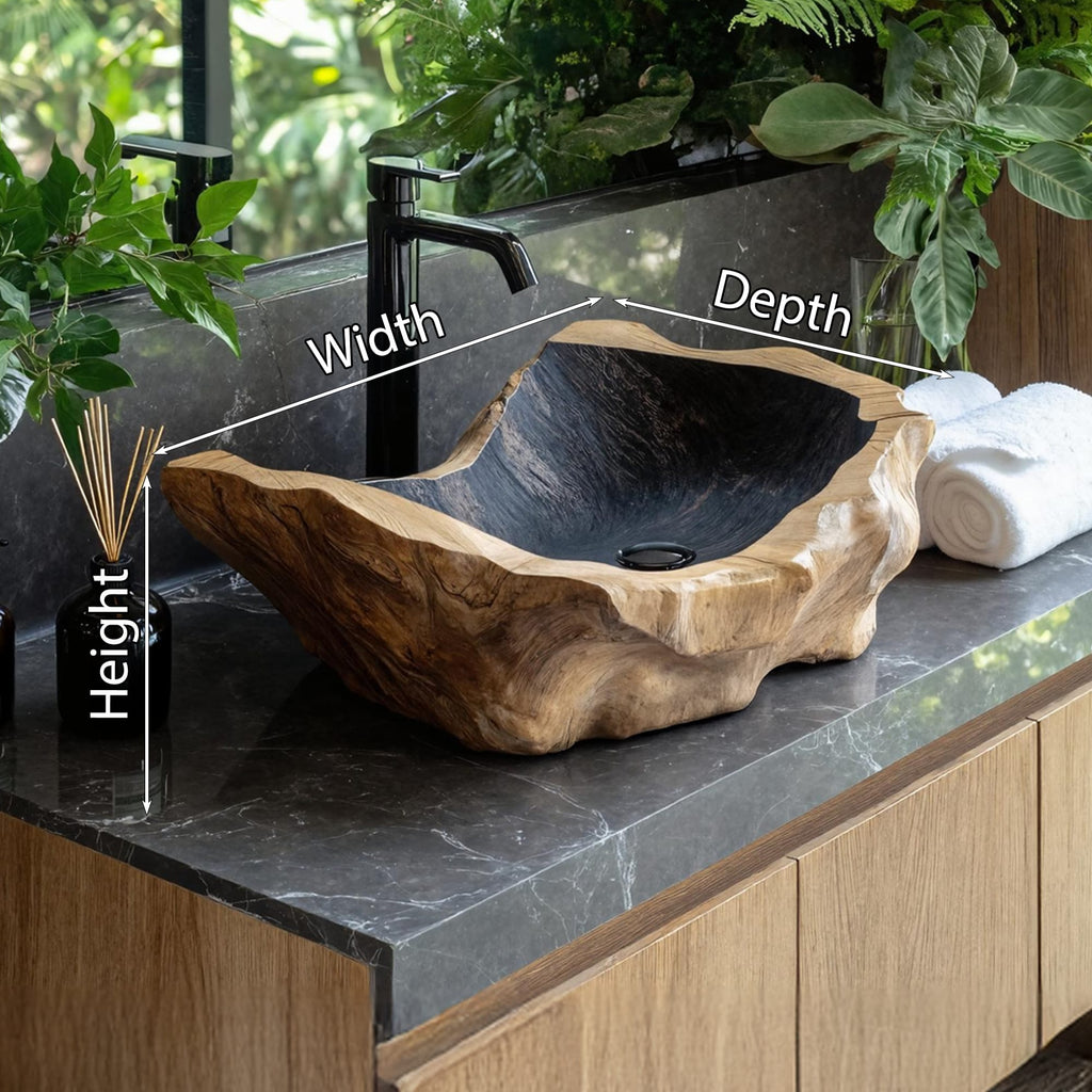 Handcrafted Wash Basin, solid wood, built to order