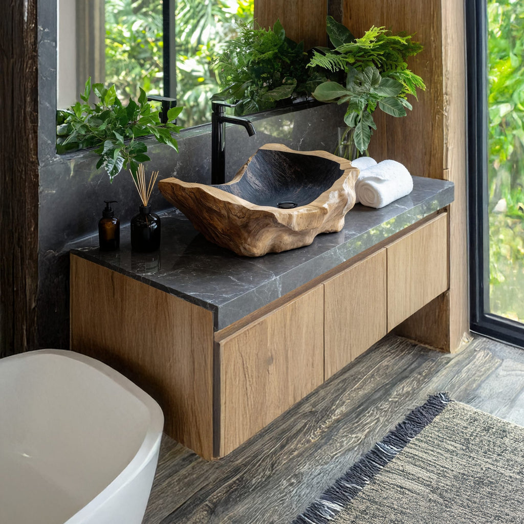 Handcrafted Wash Basin, solid wood, built to order
