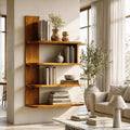 Organic Bookshelf Handcrafted Sculptural Design for Living Room, solid wood bookcase