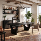 Organic Executive Desk with Flowing Curved Legs, solid wood, built to order, view 4