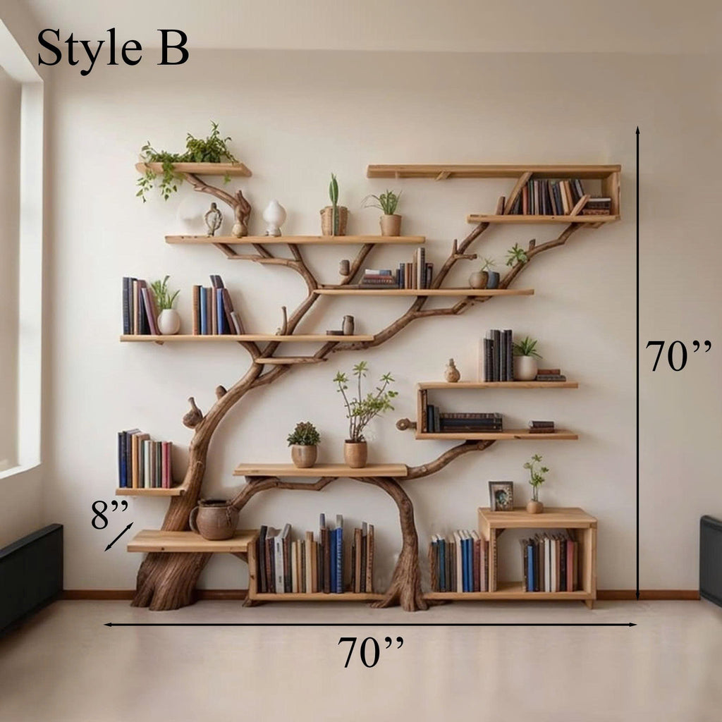 Modern Driftwood Bookshelf