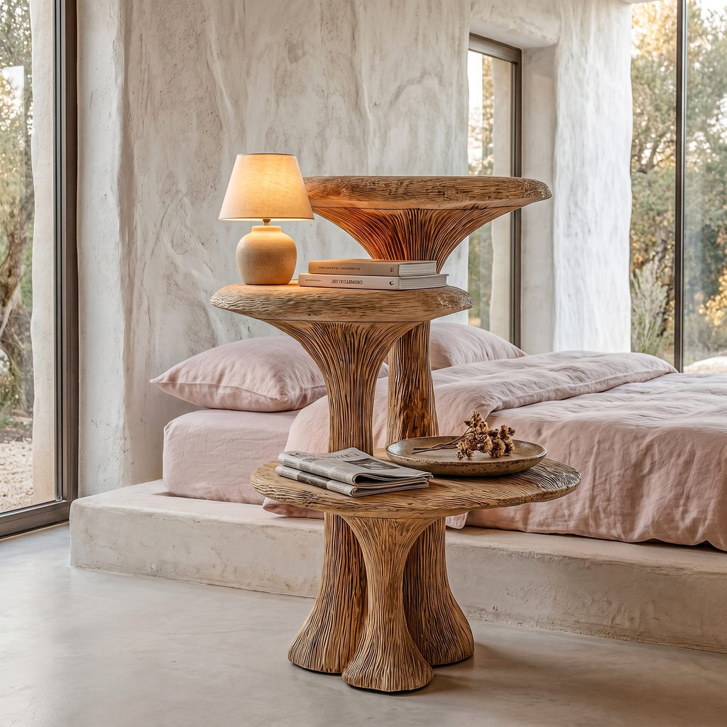 Sculptural Multi-tier Nightstand