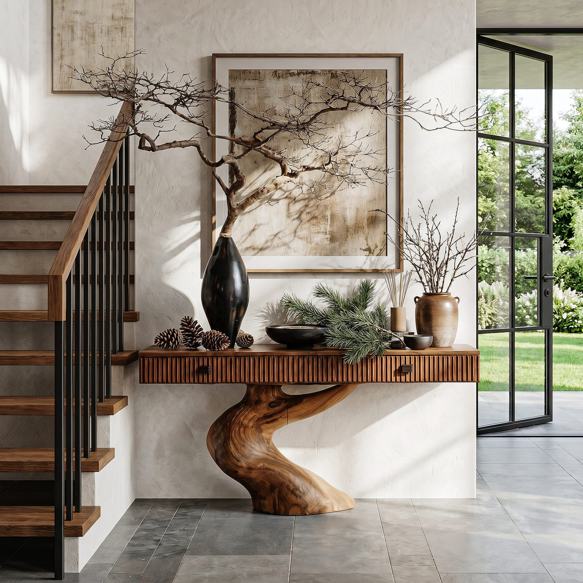 Integrated Drawers Console Table